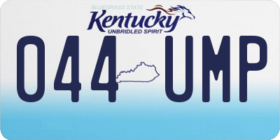 KY license plate 044UMP