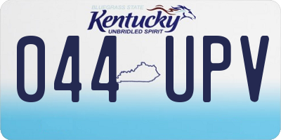 KY license plate 044UPV