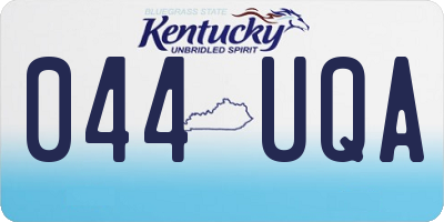 KY license plate 044UQA