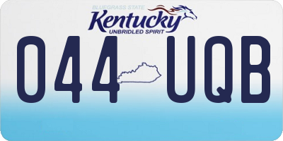KY license plate 044UQB