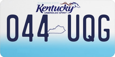 KY license plate 044UQG