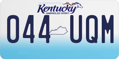 KY license plate 044UQM