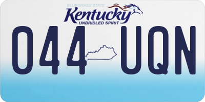 KY license plate 044UQN