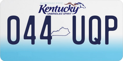 KY license plate 044UQP