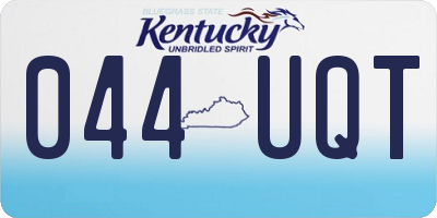 KY license plate 044UQT
