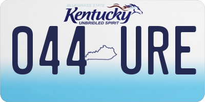 KY license plate 044URE