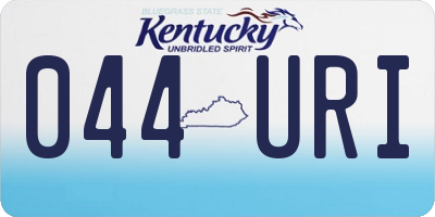 KY license plate 044URI