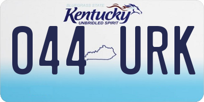 KY license plate 044URK