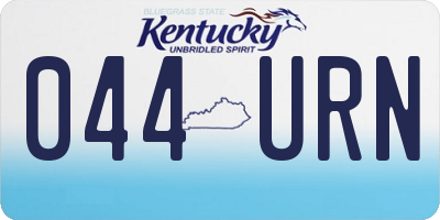 KY license plate 044URN