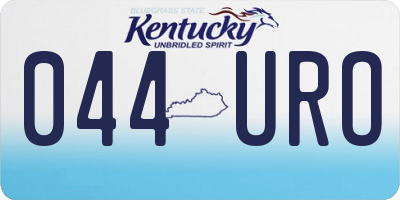 KY license plate 044URO