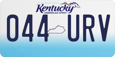 KY license plate 044URV