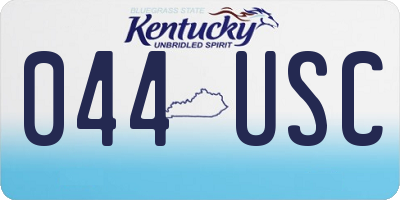 KY license plate 044USC