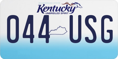 KY license plate 044USG