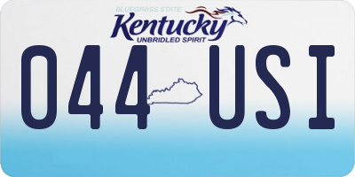 KY license plate 044USI