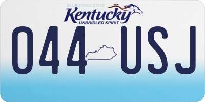 KY license plate 044USJ