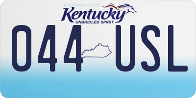 KY license plate 044USL