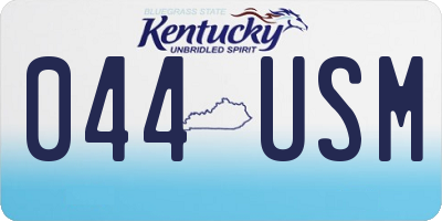 KY license plate 044USM