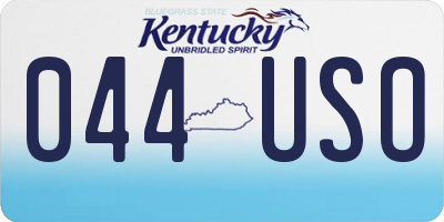 KY license plate 044USO