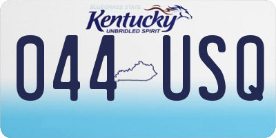 KY license plate 044USQ