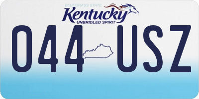 KY license plate 044USZ