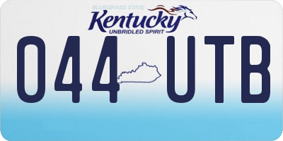 KY license plate 044UTB
