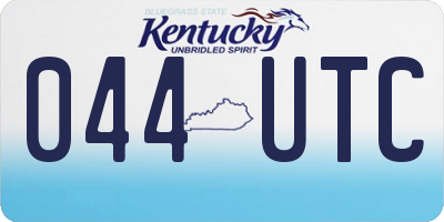 KY license plate 044UTC