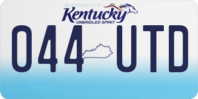 KY license plate 044UTD