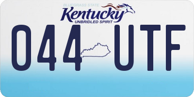 KY license plate 044UTF