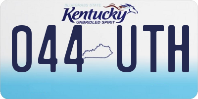KY license plate 044UTH
