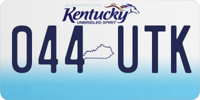 KY license plate 044UTK
