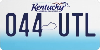 KY license plate 044UTL