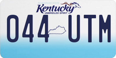 KY license plate 044UTM