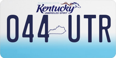 KY license plate 044UTR