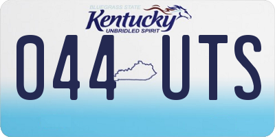 KY license plate 044UTS