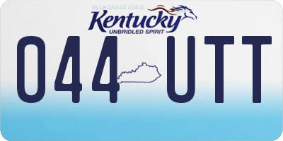 KY license plate 044UTT