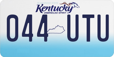 KY license plate 044UTU