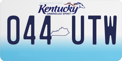 KY license plate 044UTW