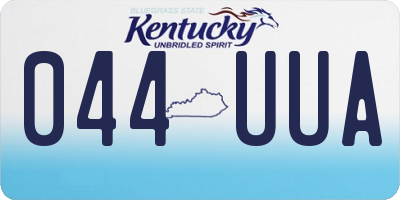 KY license plate 044UUA