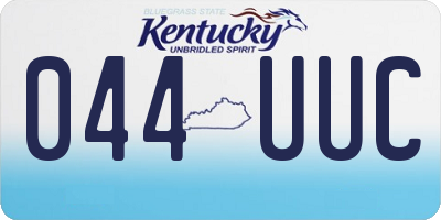 KY license plate 044UUC