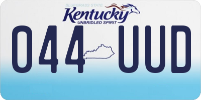 KY license plate 044UUD