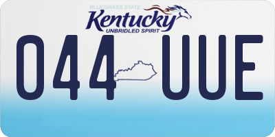 KY license plate 044UUE