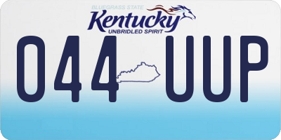 KY license plate 044UUP