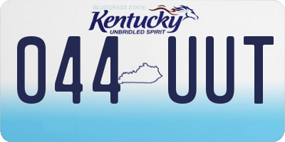 KY license plate 044UUT