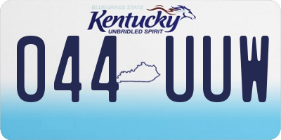 KY license plate 044UUW