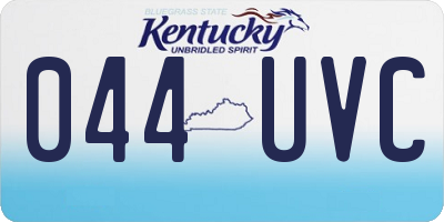KY license plate 044UVC