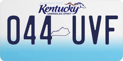 KY license plate 044UVF