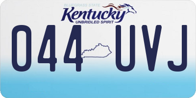 KY license plate 044UVJ