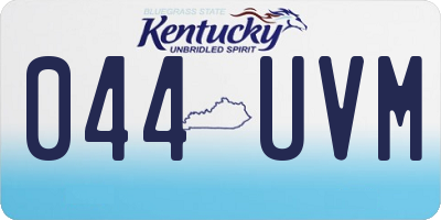 KY license plate 044UVM