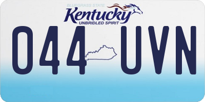 KY license plate 044UVN