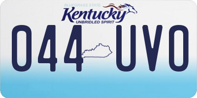 KY license plate 044UVO